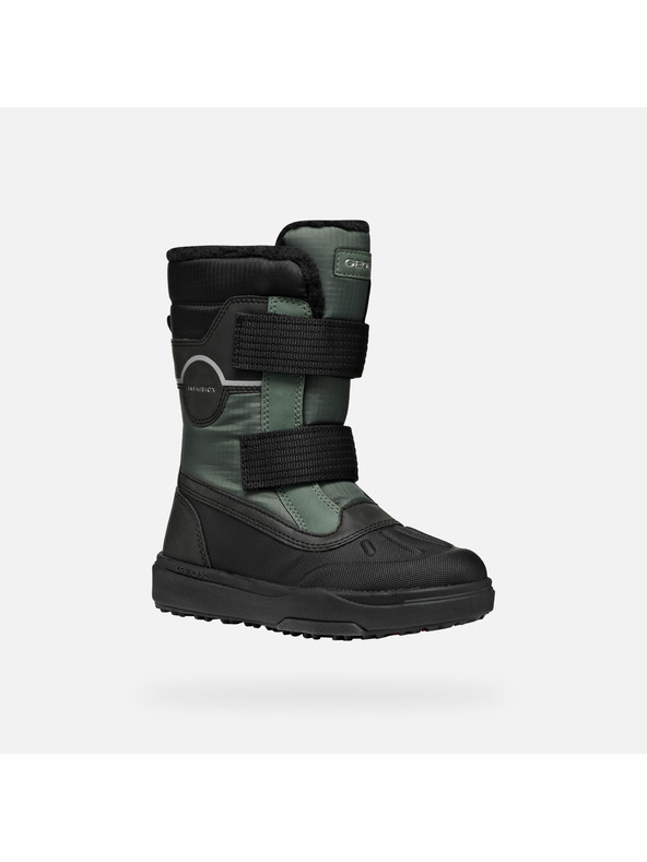 Geox Tmavo zelené chlapčenské zimné topánky Geox Bunshee Pg B A