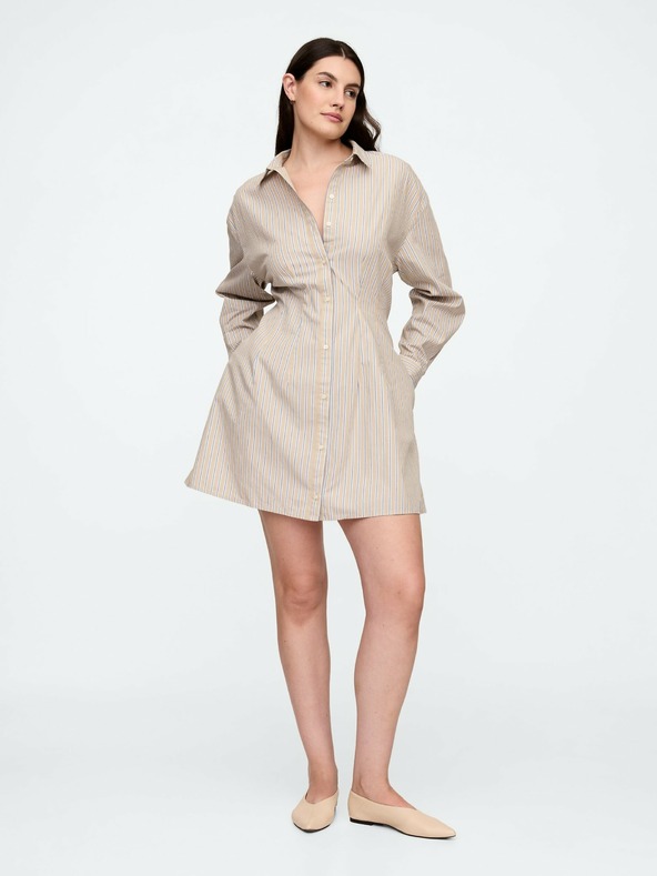 GAP Košeľové popelínové mini šaty Gap