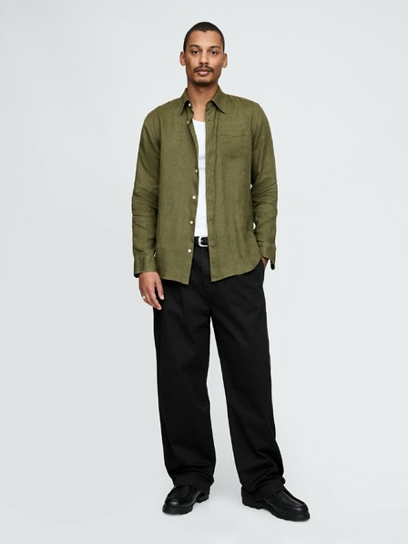 GAP Ľanová košeľa Classic Shirt GAP
