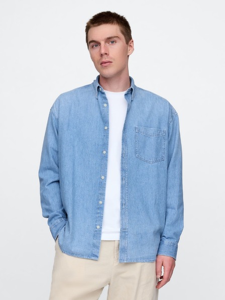 GAP Oversize džínsová košeľa Big Shirt Americana GAP