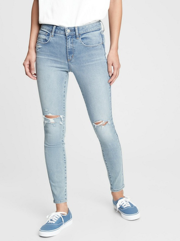 GAP Džínsy distressed universal jeggings mid rise GAP