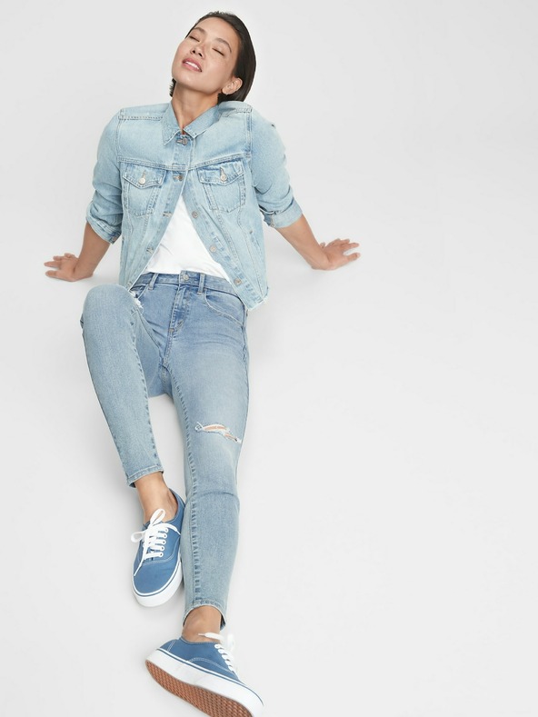 GAP Džínsy distressed universal jeggings mid rise GAP