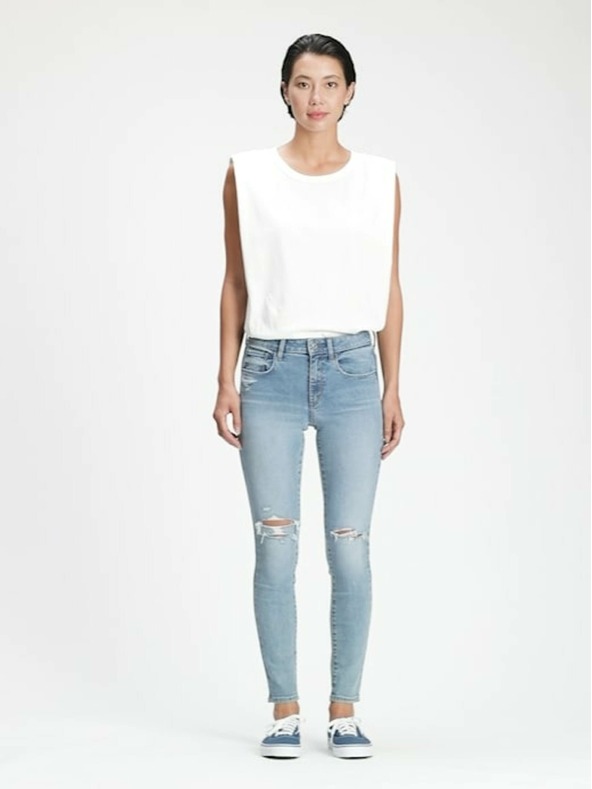 GAP Džínsy distressed universal jeggings mid rise GAP