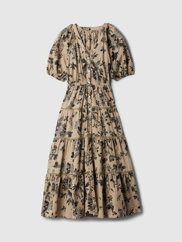 GAP Kvetované košeľové maxi šaty GAP