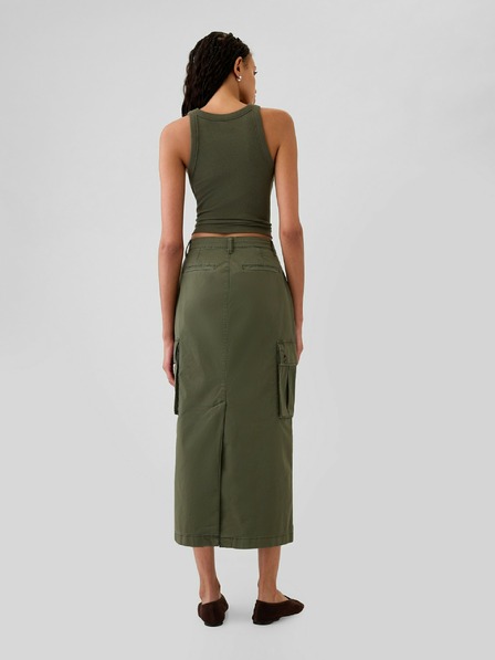 GAP Midi sukňa s vreckami Utility Cargo GAP