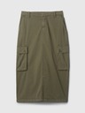 GAP Midi sukňa s vreckami Utility Cargo GAP
