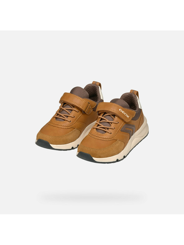 Geox Hnedé chlapčenské tenisky Geox Rooner