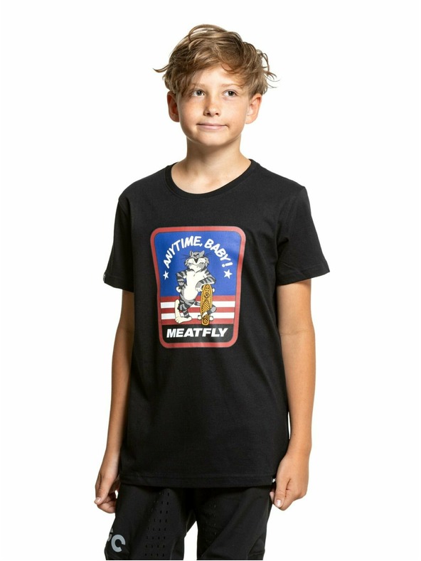 Meatfly Meatfly detské tričko Tomcat Black | Čierna | Veľkosť 146 | 100% bavlna