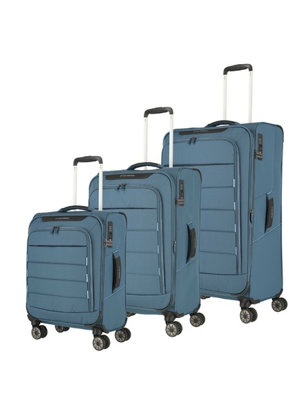 Travelite Sada cestovných kufrov Travelite Skaii 4w S,M,L - modrá