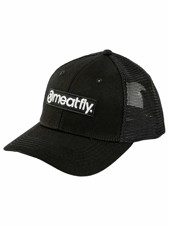 Meatfly Meatfly šiltovka Caleb Trucker Black Basic Logo | Čierna | Veľkosť