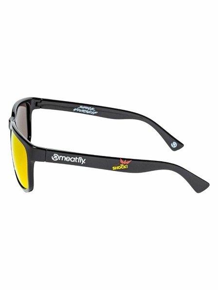 Meatfly Meatfly polarizačné slnečné okuliare Gammy Black Big Shock | Čierna | Veľkosť