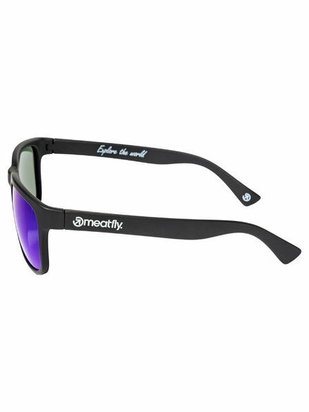 Meatfly Meatfly polarizačné slnečné okuliare Gammy Black Matt/Blue | Čierna | Veľkosť