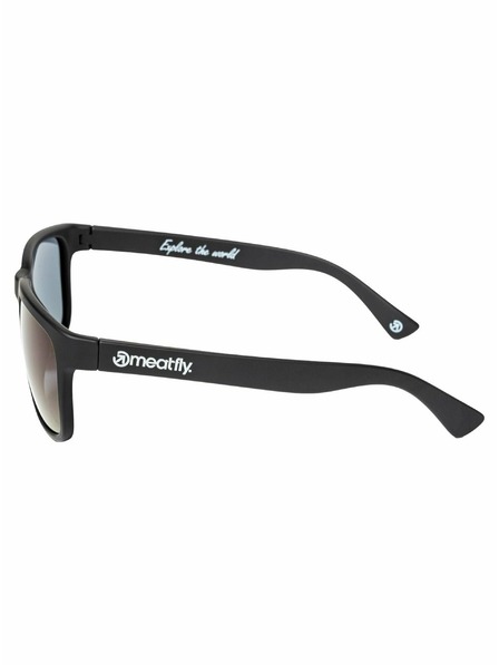 Meatfly Meatfly polarizačné slnečné okuliare Gammy Black Matt/Purple | Čierna | Veľkosť