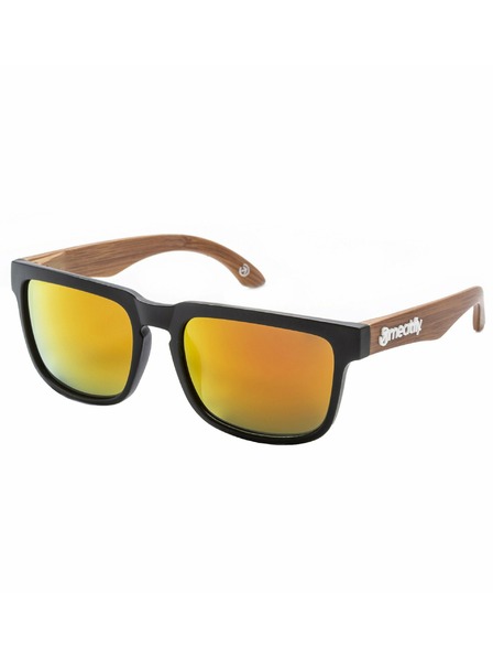 Meatfly Meatfly slnečné okuliare Memphis Black / Wood | Oranžová | Veľkosť