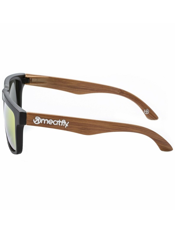 Meatfly Meatfly slnečné okuliare Memphis Black / Wood | Oranžová | Veľkosť