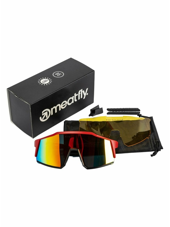 Meatfly Meatfly polarizačné slnečné okuliare Nate Red | Čierna | Veľkosť