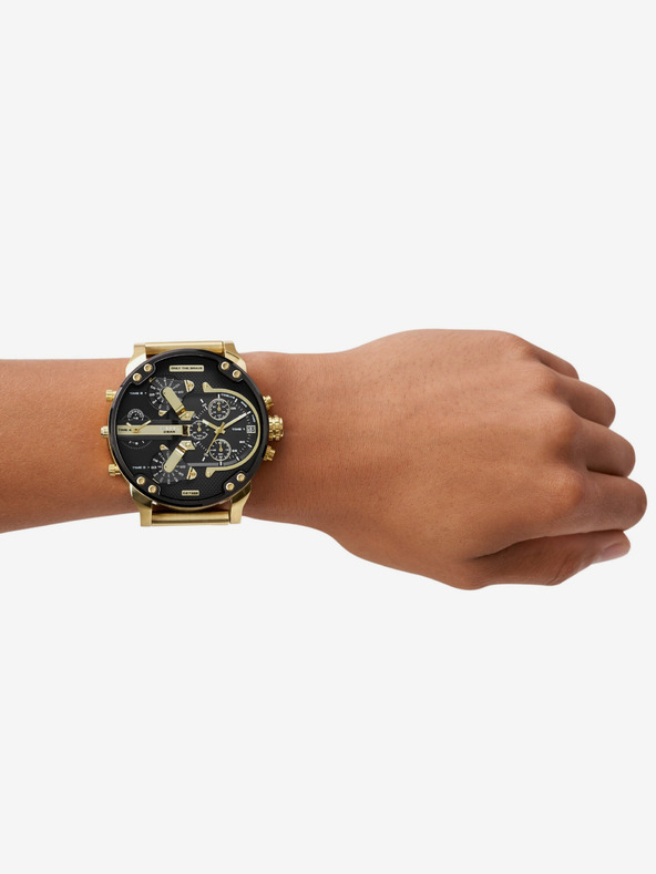 Diesel Zlaté pánske hodinky Diesel Mr. Daddy 2.0