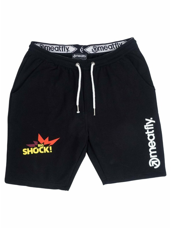Meatfly Meatfly pánske teplákové kraťasy Big Shock Black | Čierna | Veľkosť
