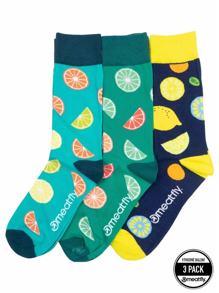 Meatfly Meatfly ponožky Lexy Triple Pack Lemons | Viacfarebná | Veľkosť