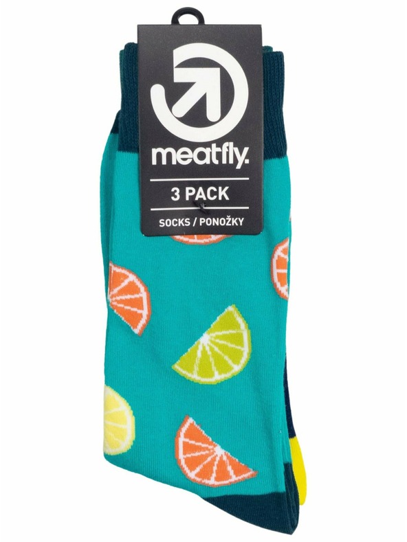 Meatfly Meatfly ponožky Lexy Triple Pack Lemons | Viacfarebná | Veľkosť