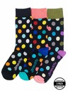 Meatfly Meatfly ponožky Lexy Triple Pack Black Dots | Viacfarebná | Veľkosť