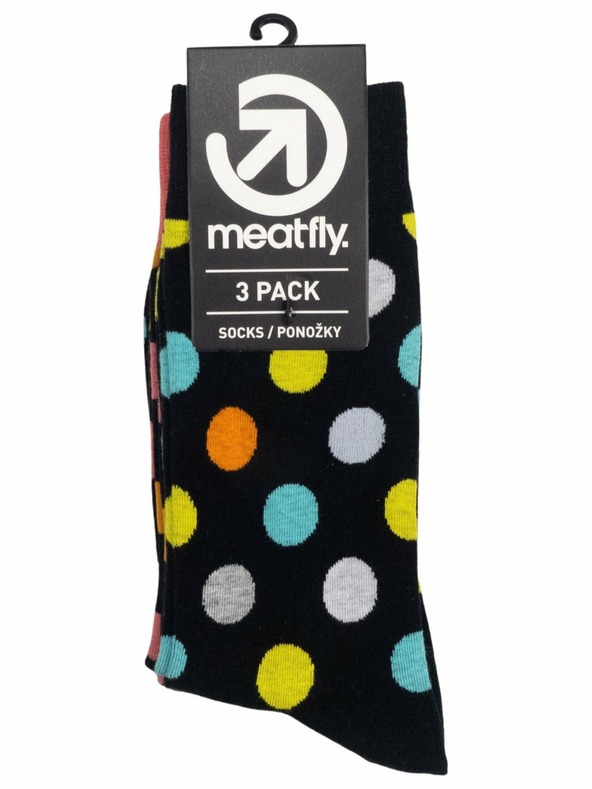 Meatfly Meatfly ponožky Lexy Triple Pack Black Dots | Viacfarebná | Veľkosť