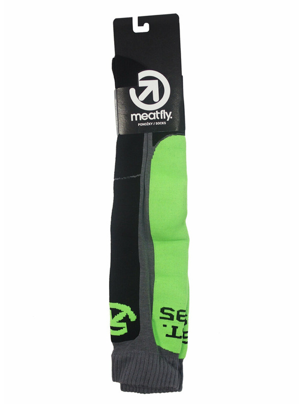 Meatfly Meatfly snowboardové ponožky Hooper Safety Green Grey | Zelená | Veľkosť