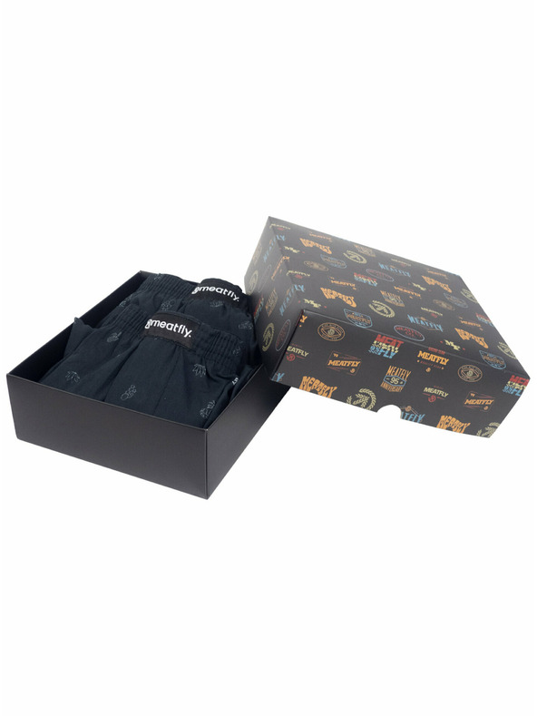 Meatfly Meatfly pánske trenírky Agostino Black Sanchez Gift Pack | Čierna | Veľkosť