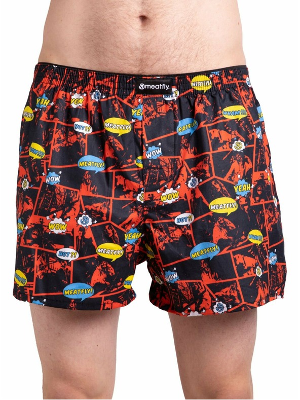 Meatfly Meatfly pánske boxerky Agostino Red/Black Comics | Červená | Veľkosť