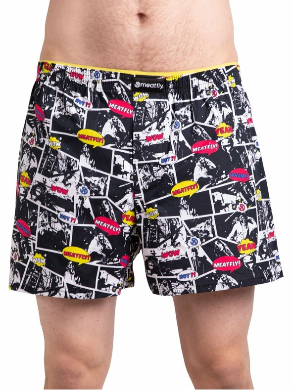 Meatfly Meatfly pánske boxerky Agostino Red/Black Comics | Červená | Veľkosť