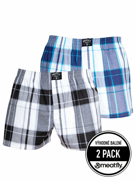 Meatfly Meatfly pánske boxerky Doug Black / Blue | Čierna | Veľkosť