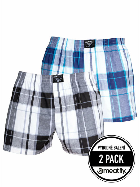 Meatfly Meatfly pánske boxerky Doug Black / Blue | Čierna | Veľkosť