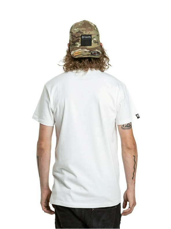 Meatfly Meatfly pánske tričko Stencil White | Biela | Veľkosť
