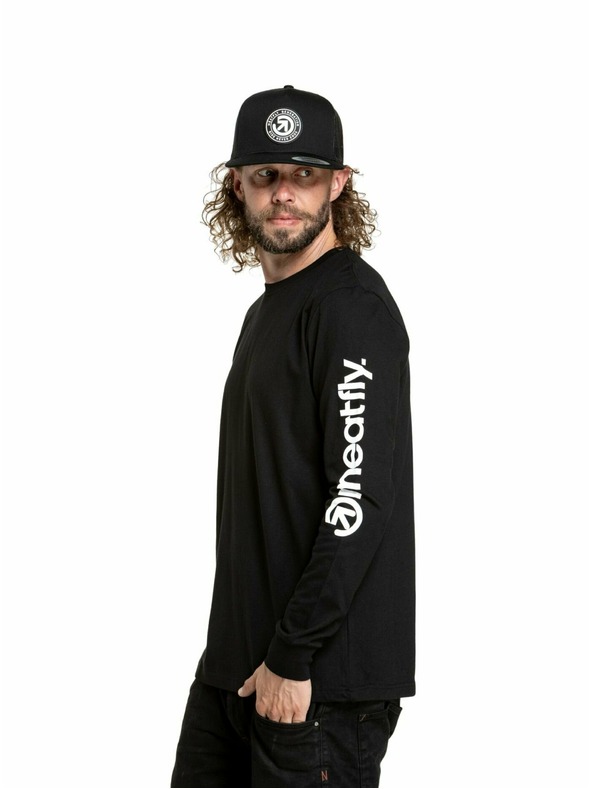 Meatfly Meatfly pánske tričko s dlhým rukávom Judgement Logo Black | Čierna | Veľkosť