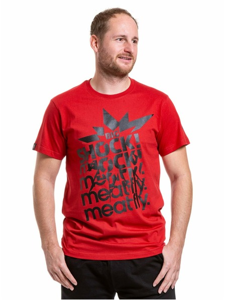 Meatfly Meatfly pánske tričko Big Shock Shattered Dark Red | Červená | Veľkosť