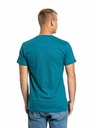 Meatfly Meatfly pánske tričko Striped Logo Petrol Heather | Modrá | Veľkosť