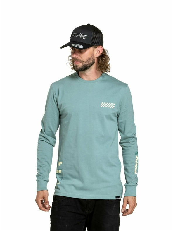 Meatfly Meatfly pánske tričko s dlhým rukávom Appex Dusty Mint