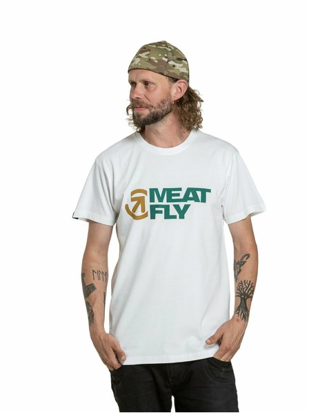 Meatfly Meatfly pánske tričko Revital White | Biela | Veľkosť