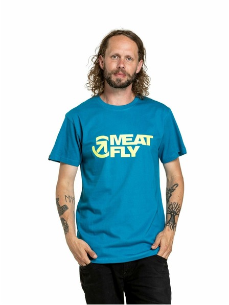 Meatfly Meatfly pánske tričko Revital Funky Blue | Modrá | Veľkosť