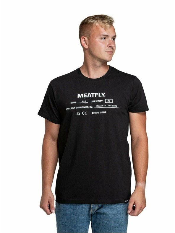 Meatfly Meatfly pánske tričko Sign Black | Čierna | Veľkosť