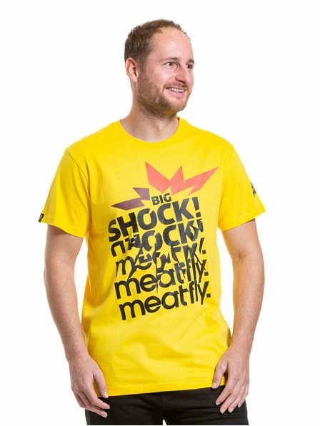 Meatfly Meatfly pánske tričko Big Shock Shattered Yellow | Žltá | Veľkosť