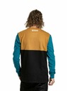 Meatfly Meatfly pánske tričko s dlhým rukávom Harvey Petrol Heather/Gold Brown | Modrá | Veľkosť