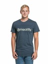Meatfly Meatfly pánske tričko Striped Logo Navy Heather | Modrá | Veľkosť
