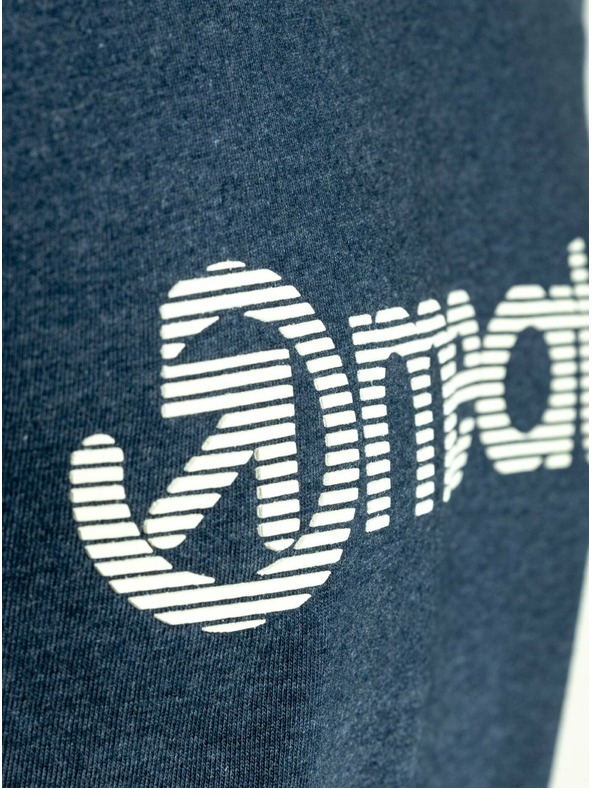 Meatfly Meatfly pánske tričko Striped Logo Navy Heather | Modrá | Veľkosť