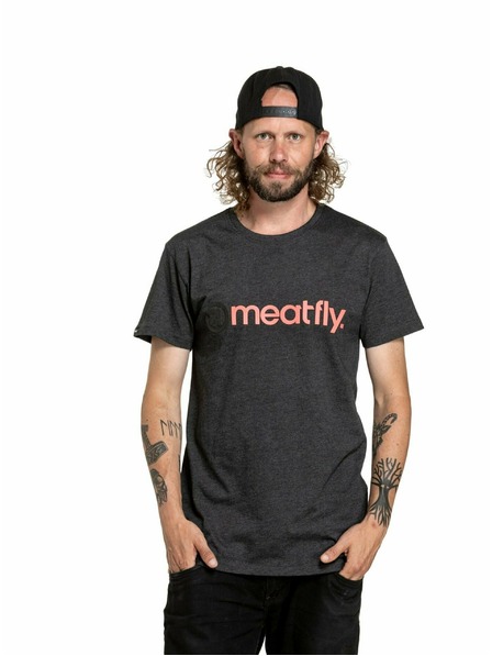Meatfly Meatfly pánske tričko Joe Red/Charcoal Heather | Červená | Veľkosť