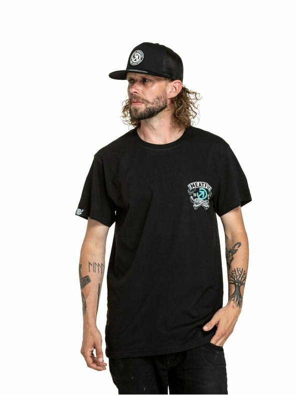 Meatfly Meatfly pánske tričko Whiskey Boy Black | Čierna | Veľkosť