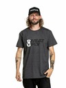 Meatfly Meatfly pánske tričko Revital Black/Charcoal Heather | Čierna | Veľkosť
