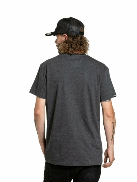Meatfly Meatfly pánske tričko Revital Black/Charcoal Heather | Čierna | Veľkosť