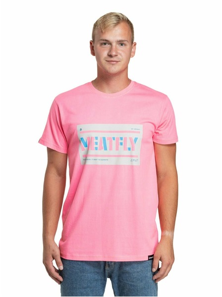 Meatfly Meatfly pánske tričko Rele Neon Pink | Ružová | Veľkosť
