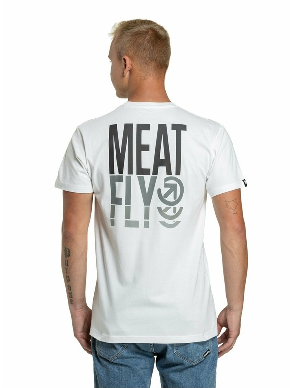 Meatfly Meatfly pánske tričko Phase White | Biela | Veľkosť